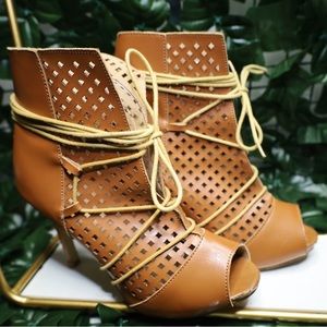 Lace up booties